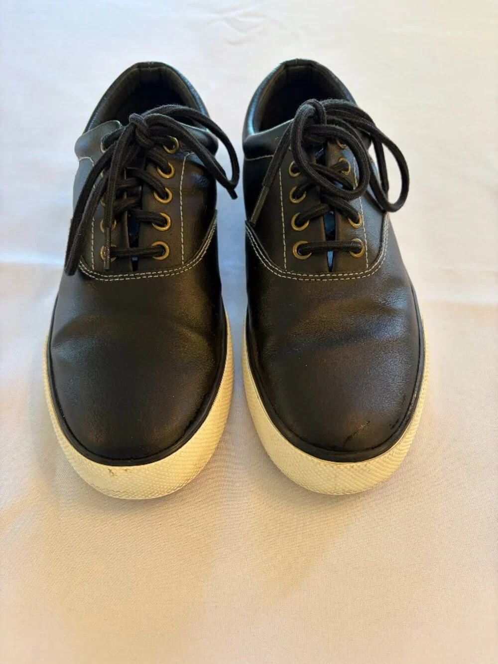 Men's Black Polo Lace Up Sneaker Size 13,